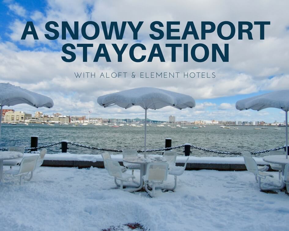 a snowy seaport staycation